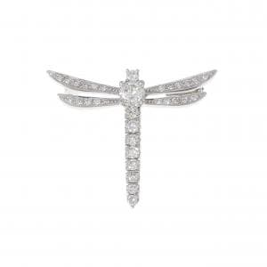 750WG ダイヤモンド ブローチ 0.30CT