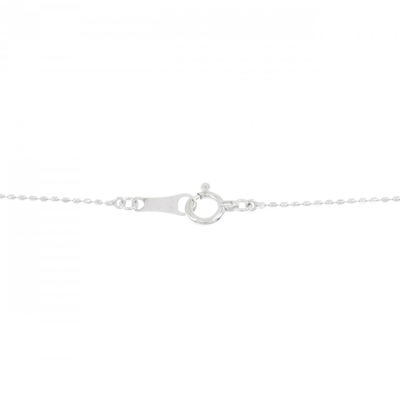 K18WG クロス ダイヤモンド ネックレス 0.20CT