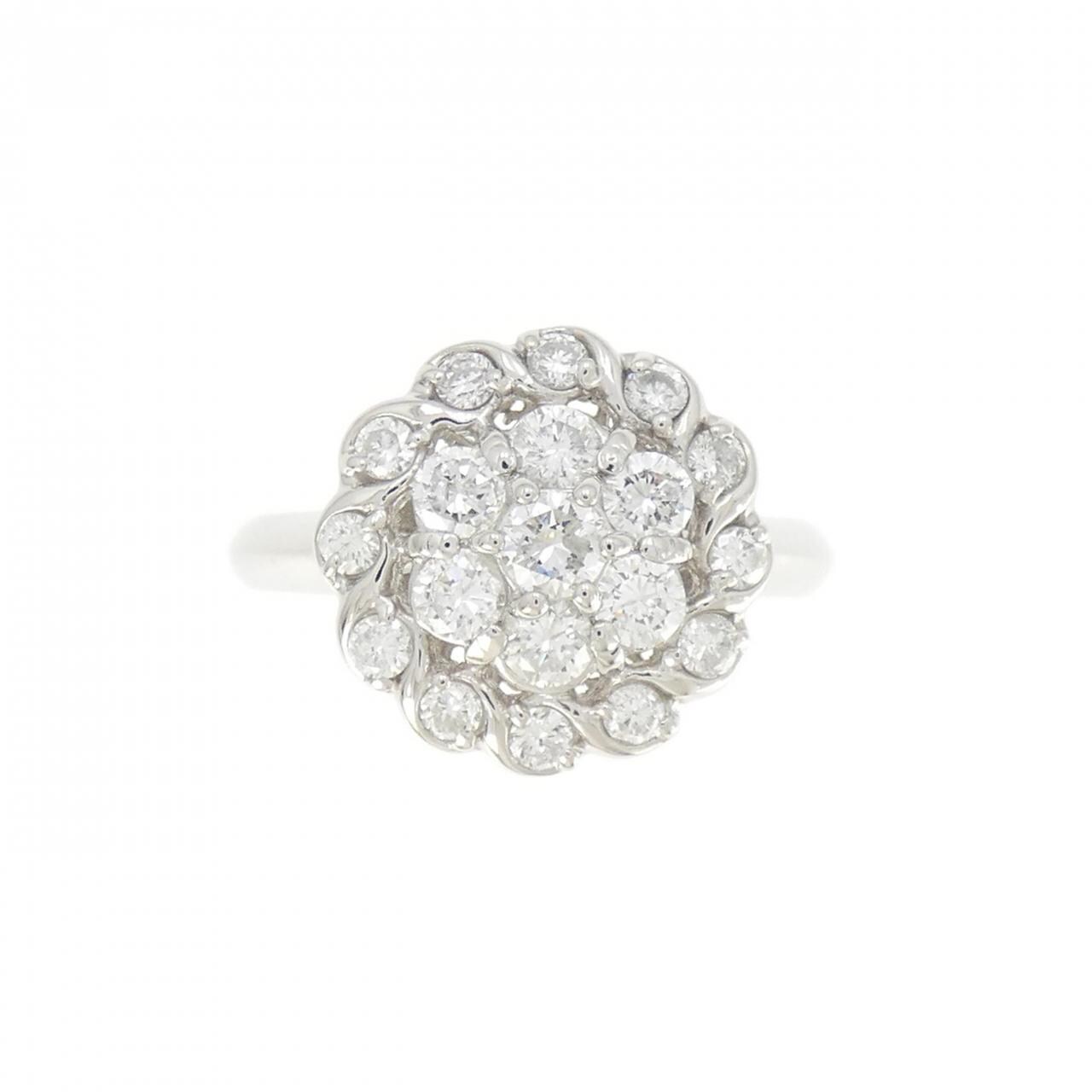 PT花朵鑽石戒指1.00CT