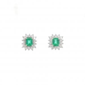 PT900 エメラルド ピアス 0.67CT