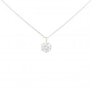 K18YG/PT850 ダイヤモンド ネックレス 0.26CT E VVS1 3EXT