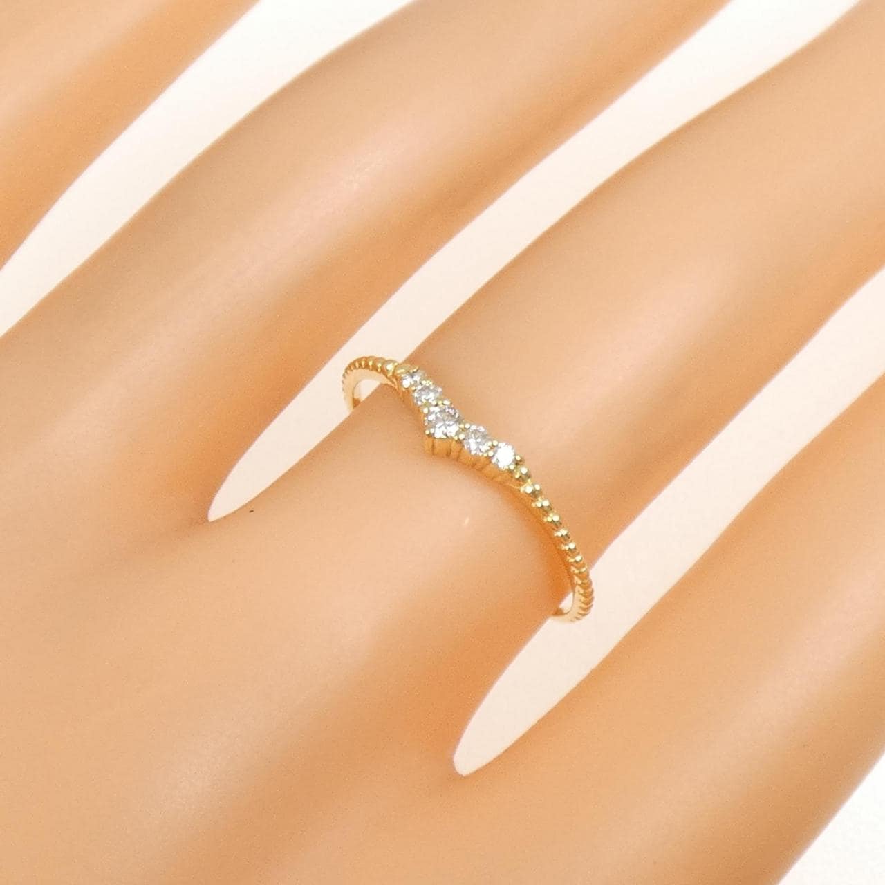 K18YG ダイヤモンド リング 0.10CT