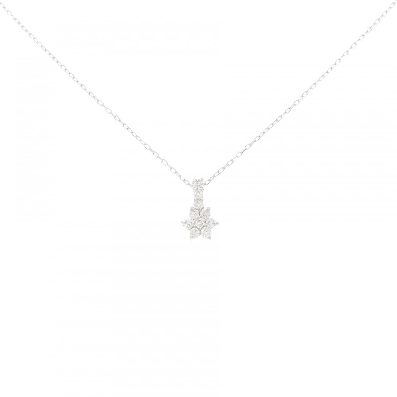 K18WG ダイヤモンド ネックレス 0.10CT