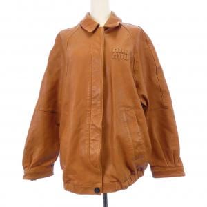 ミュウミュウ MIU MIU MIU MIU ロゴ MPV895 SOOO 1420 レザージャケット