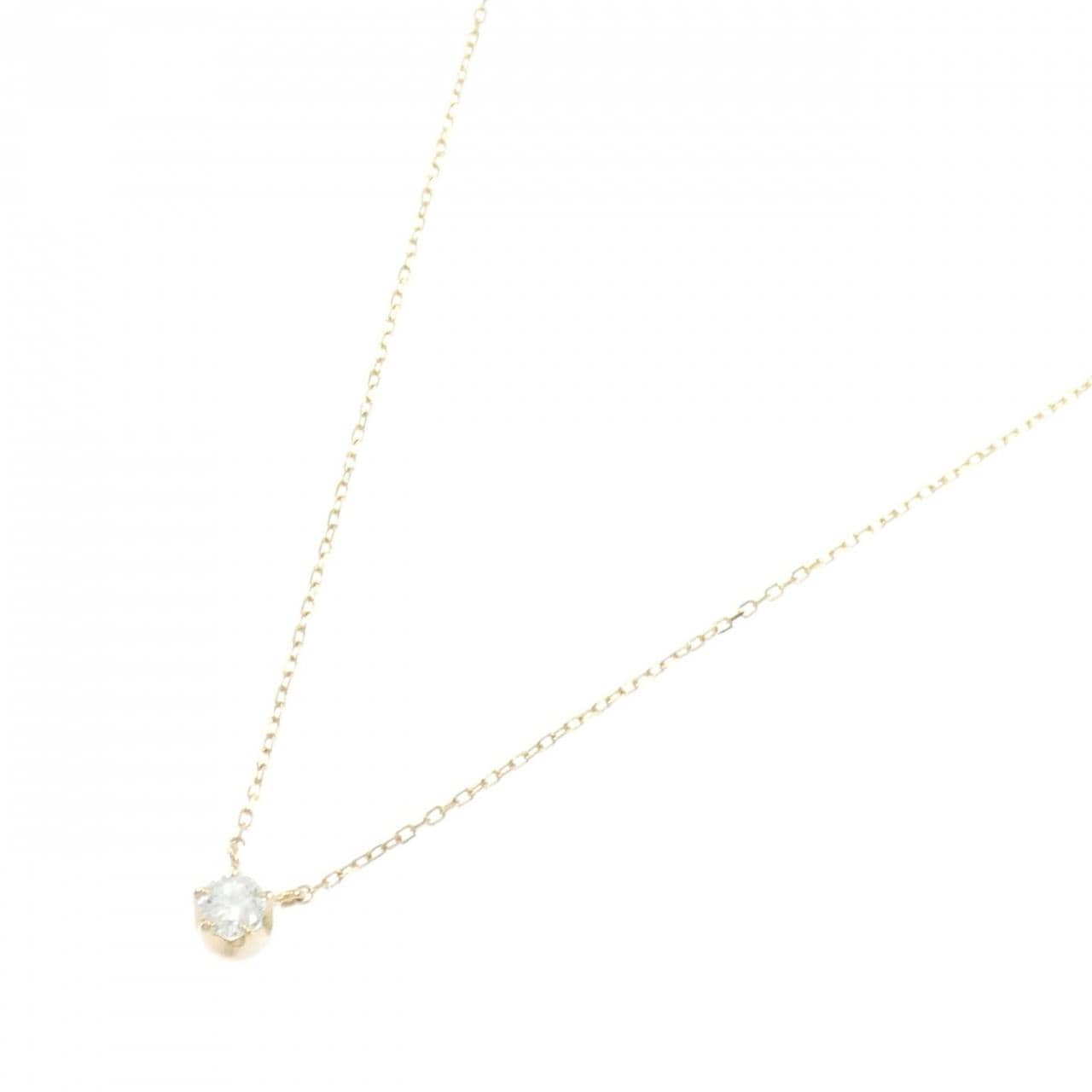 K18YG ダイヤモンド ネックレス 0.268CT F SI2 Good