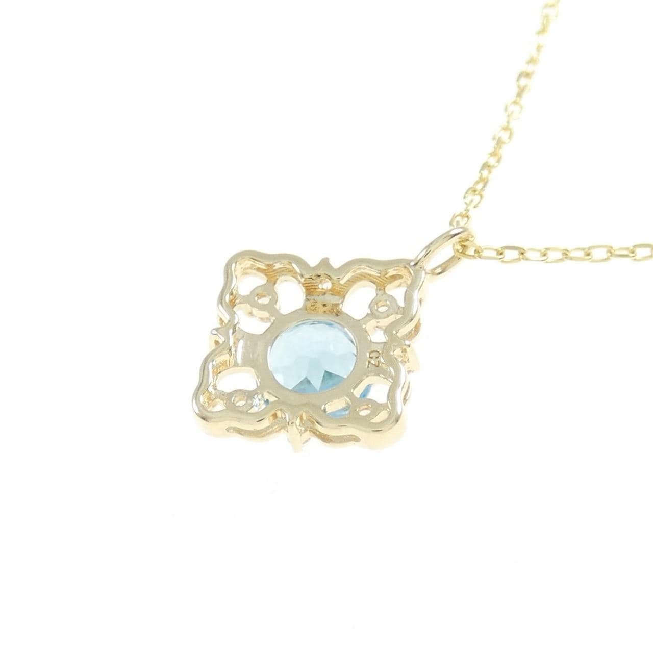 K10YG blue Topaz necklace