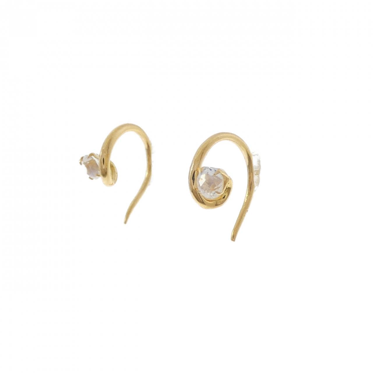 K18YG labradorite earrings
