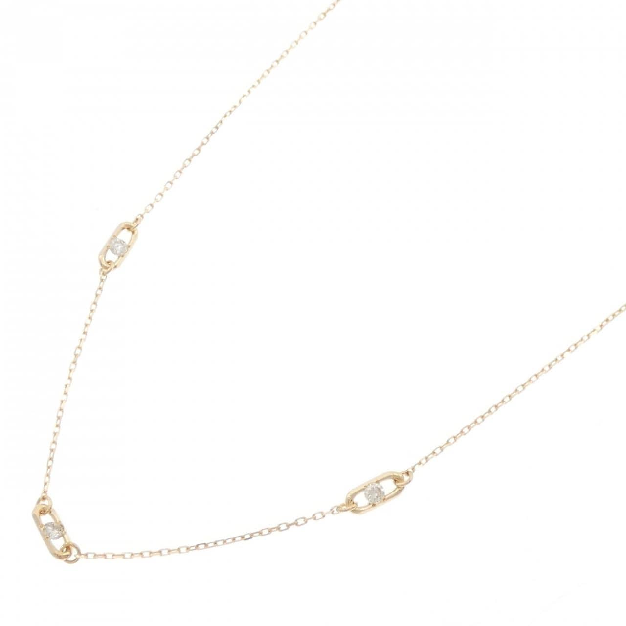 【新品】K18YG ダイヤモンド ネックレス 0.09CT