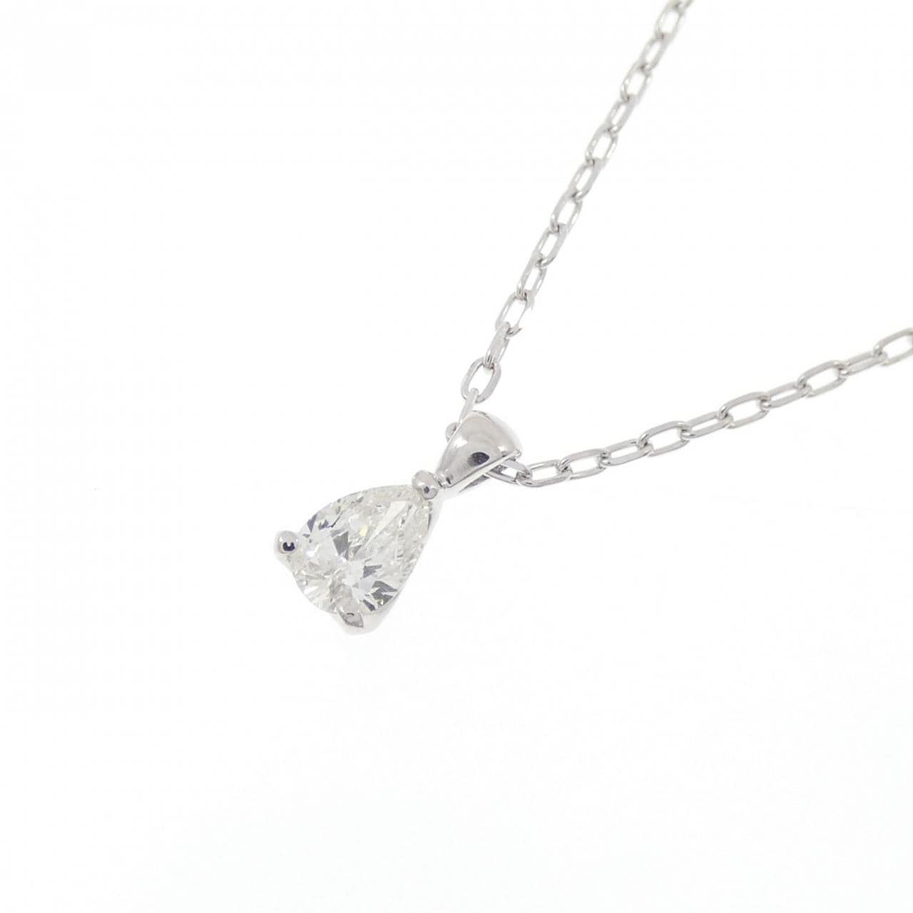 K18WG ダイヤモンド ネックレス 0.19CT