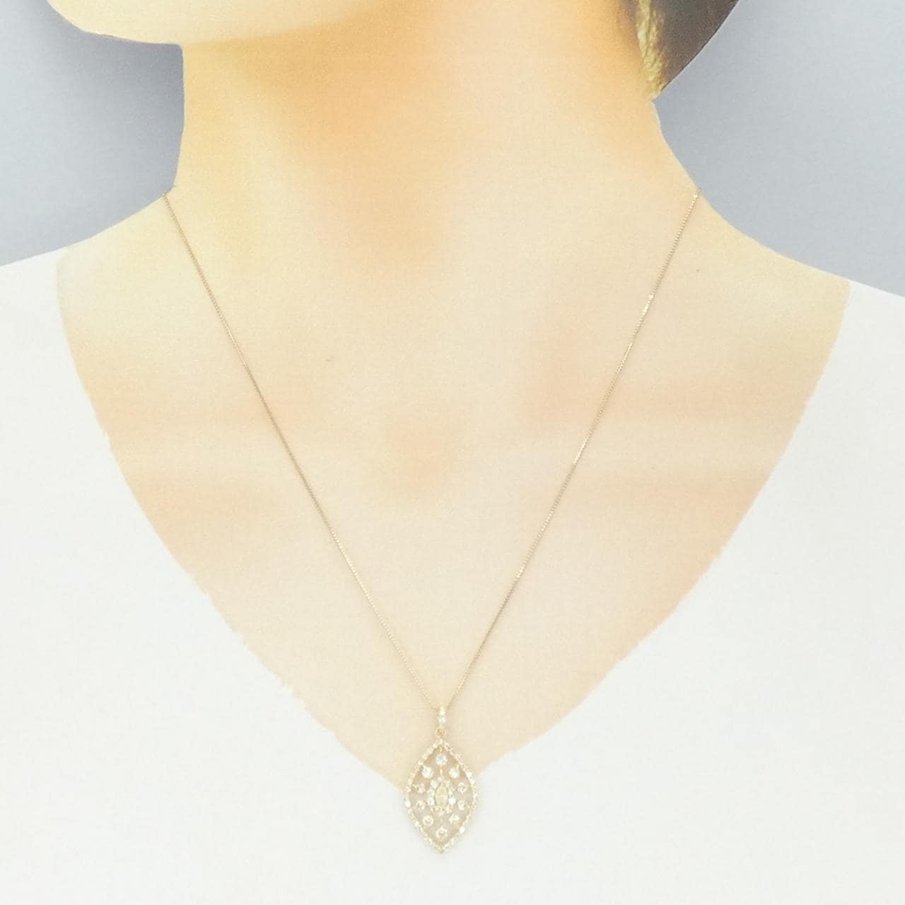 K18YG ダイヤモンド ネックレス 1.00CT