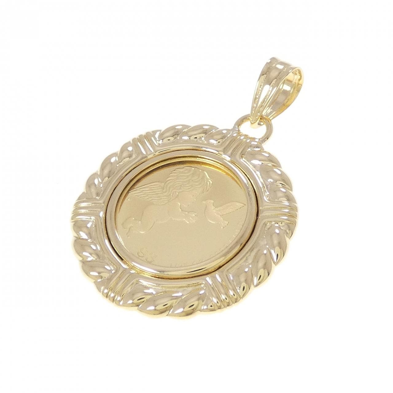 K18YG(枠) コイン ペンダント