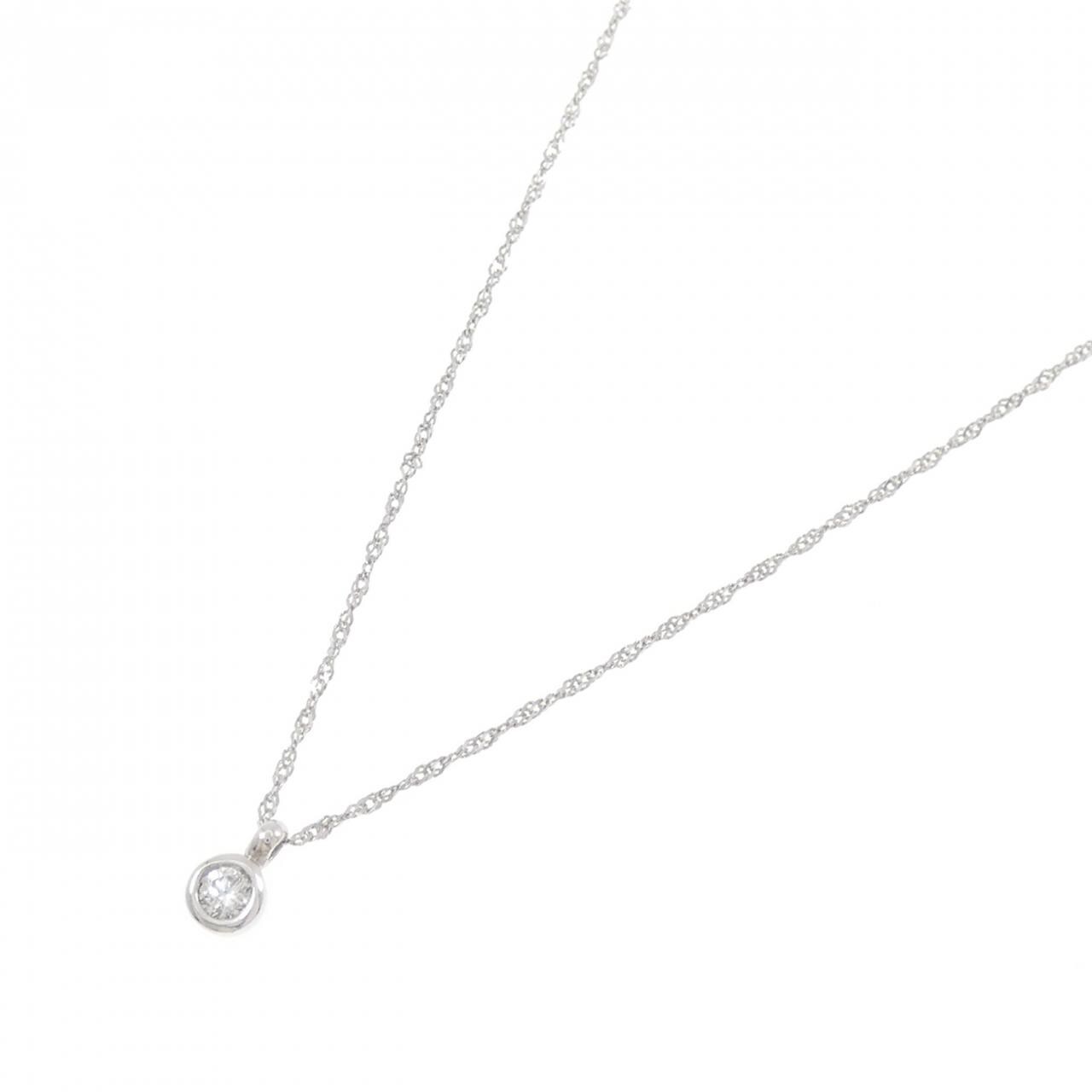 PT900/PT850 ソリティア ダイヤモンド ネックレス 0.10CT
