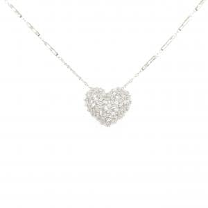 K18WG ハート ダイヤモンド ネックレス 0.40CT