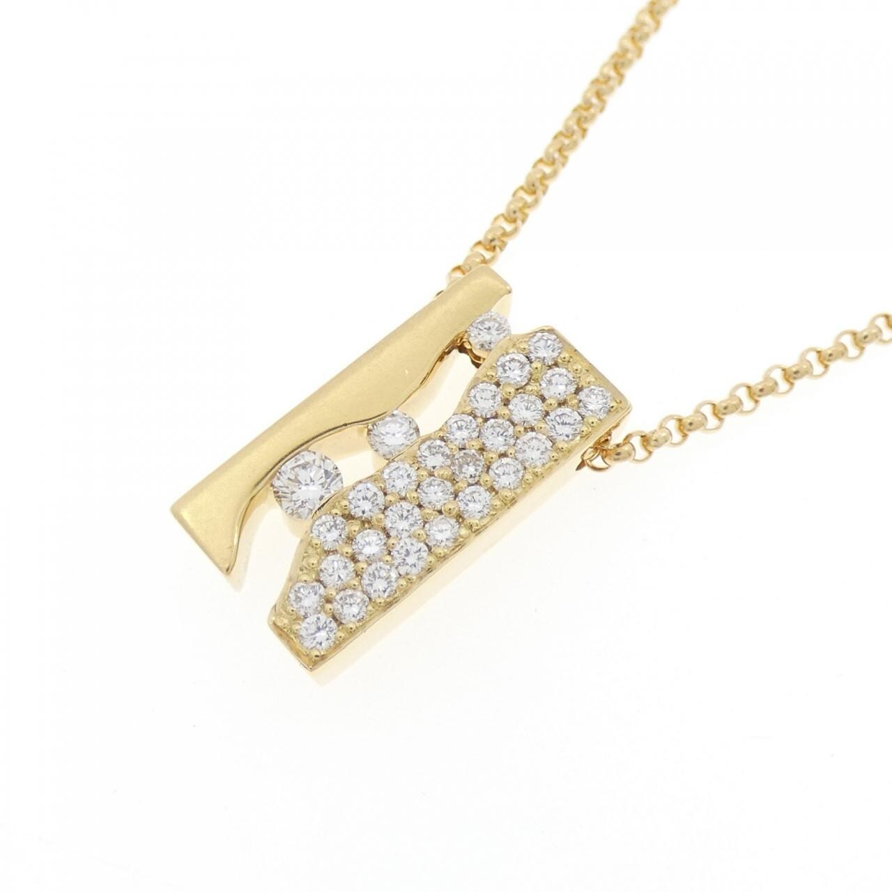 K18YG ダイヤモンド ネックレス 0.37CT
