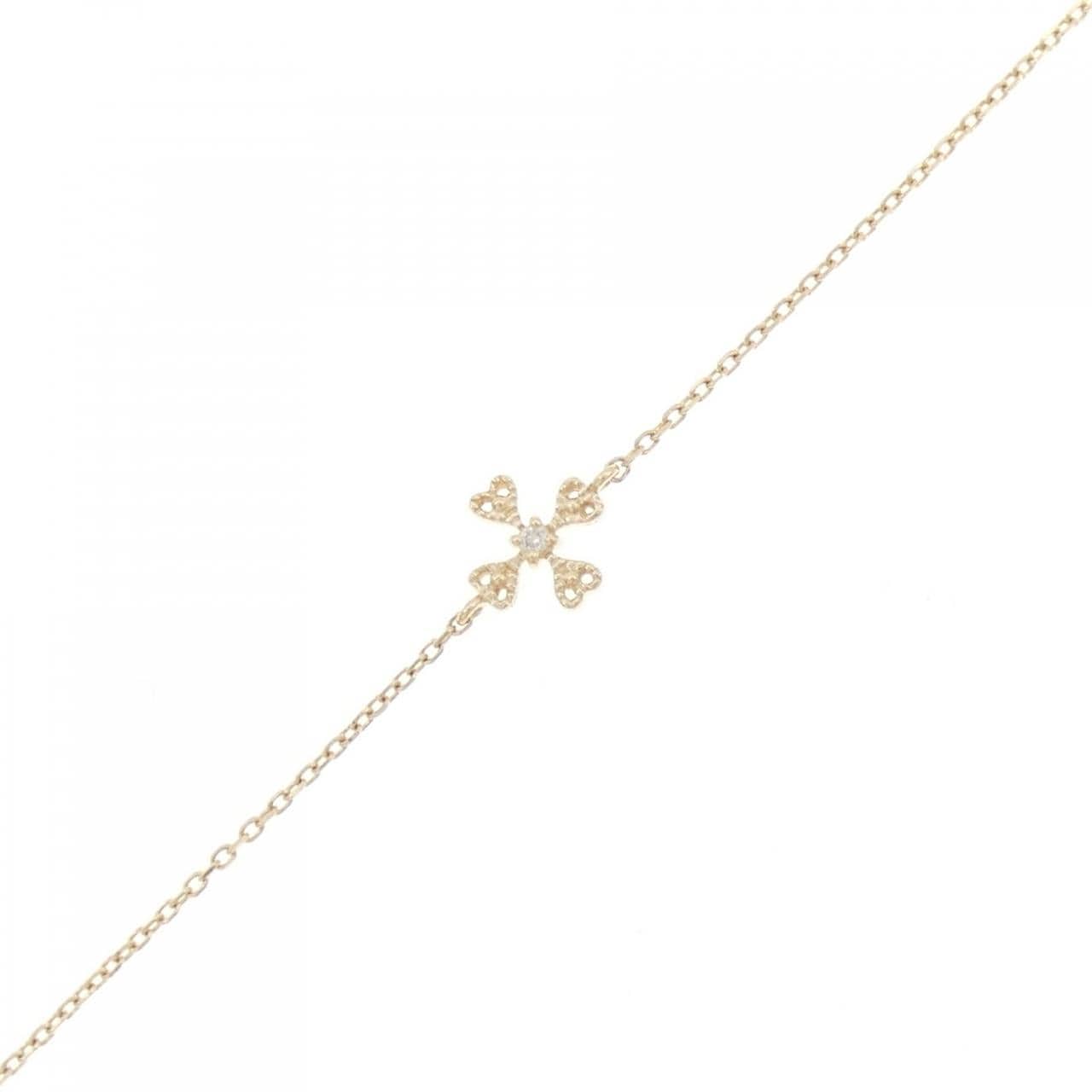 K10YG ハート ダイヤモンド ブレスレット