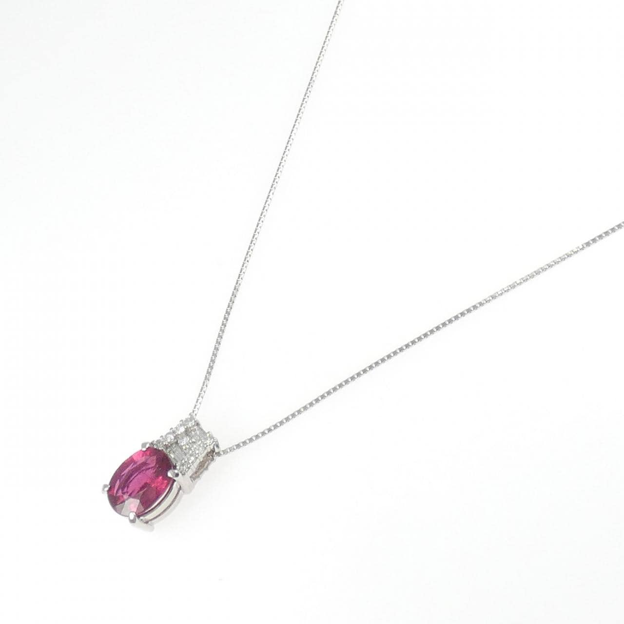 PT900/PT850 ルベライトトルマリン ネックレス 2.41CT