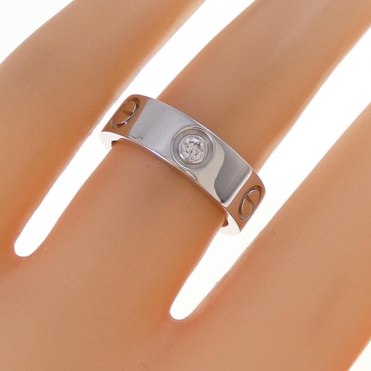 カルティエ ラブ ハーフダイヤ リング