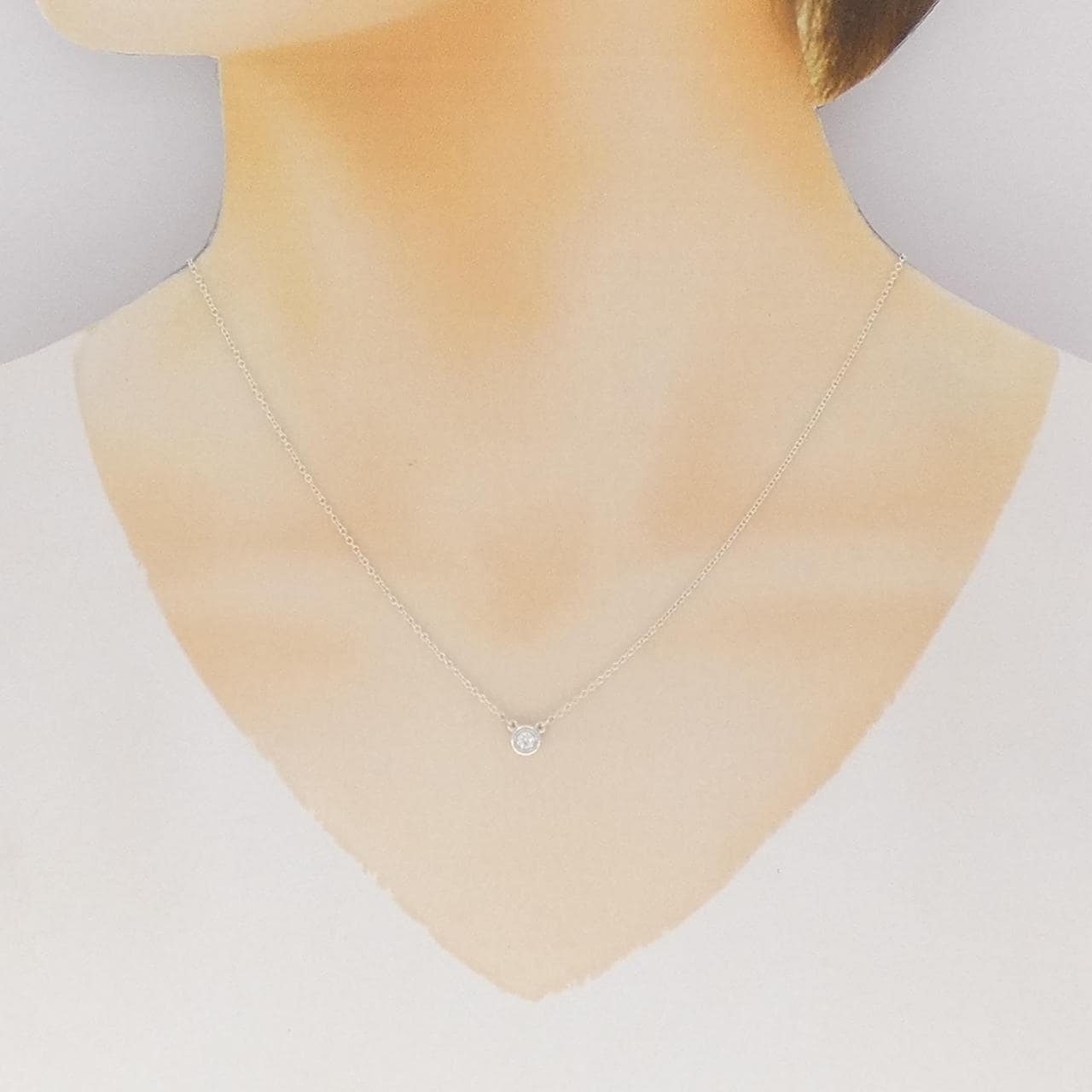 ティファニー バイザヤード ネックレス 0.10CT