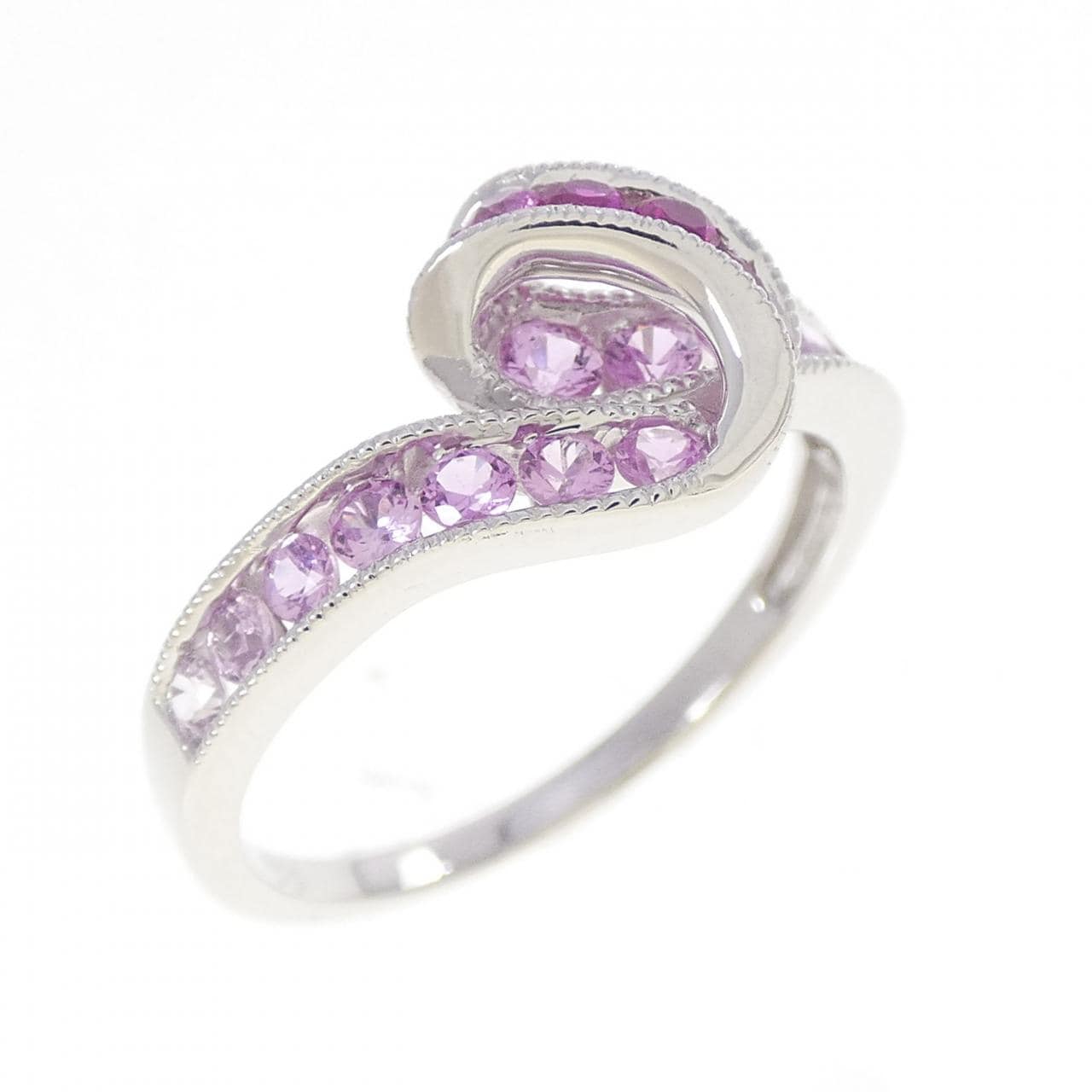 K18WG ルビー リング 0.10CT