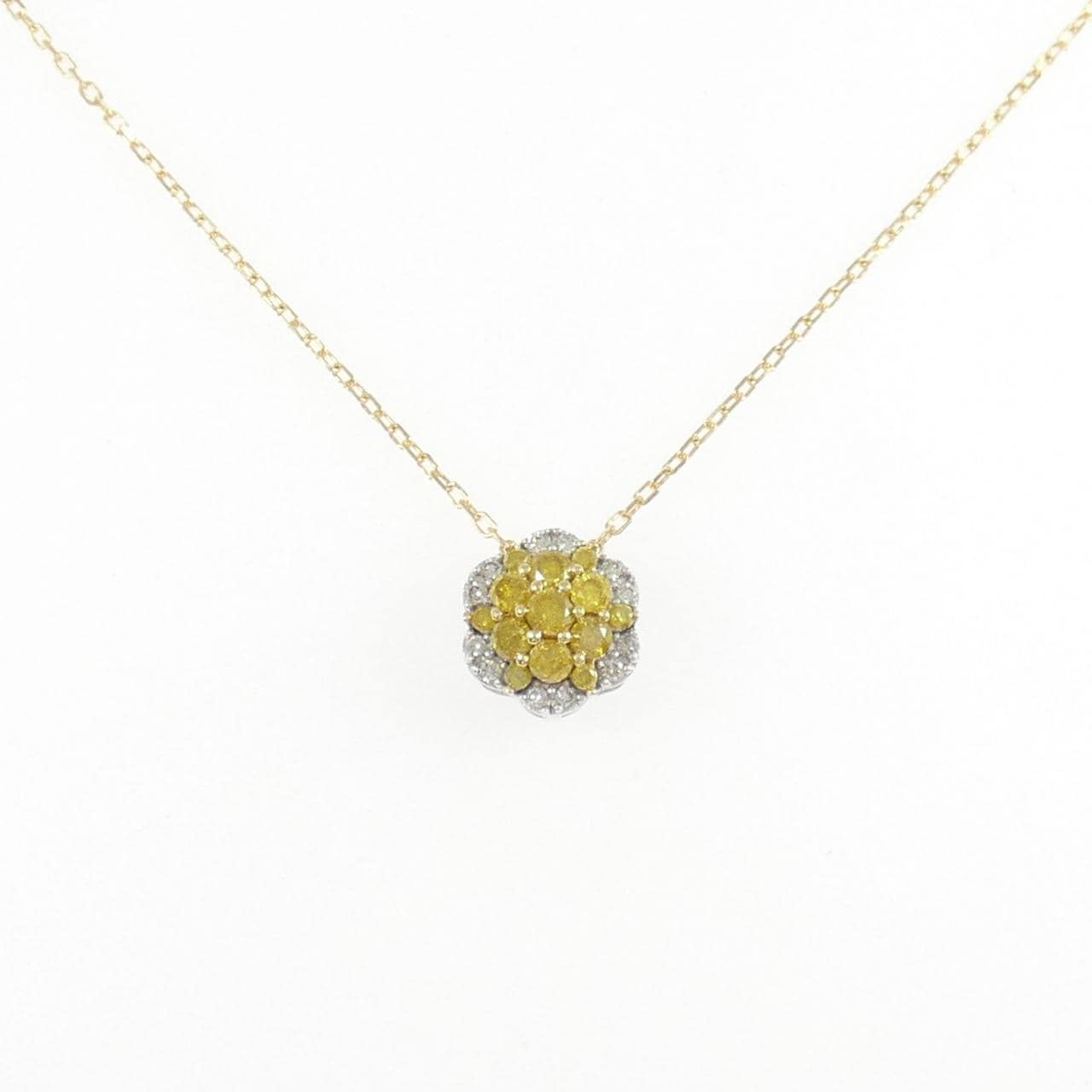 K18YG/K18WG ダイヤモンド ネックレス 0.27CT