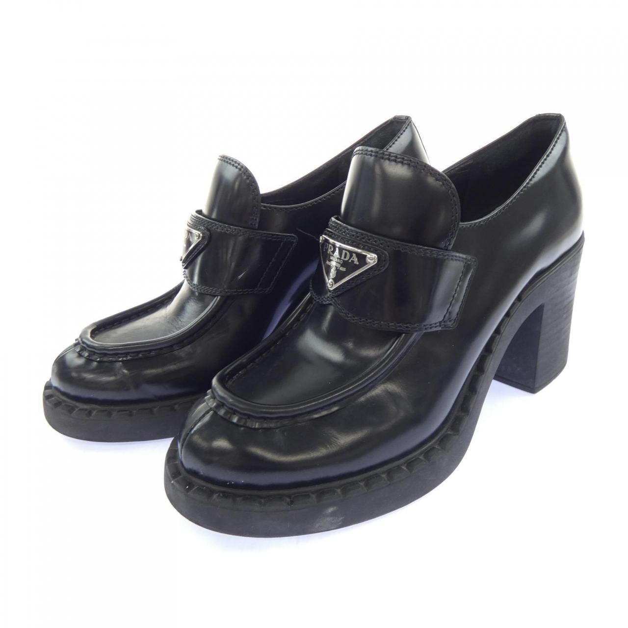 プラダ PRADA トライアングルロゴ ハイヒールローファー 1D246M シューズ