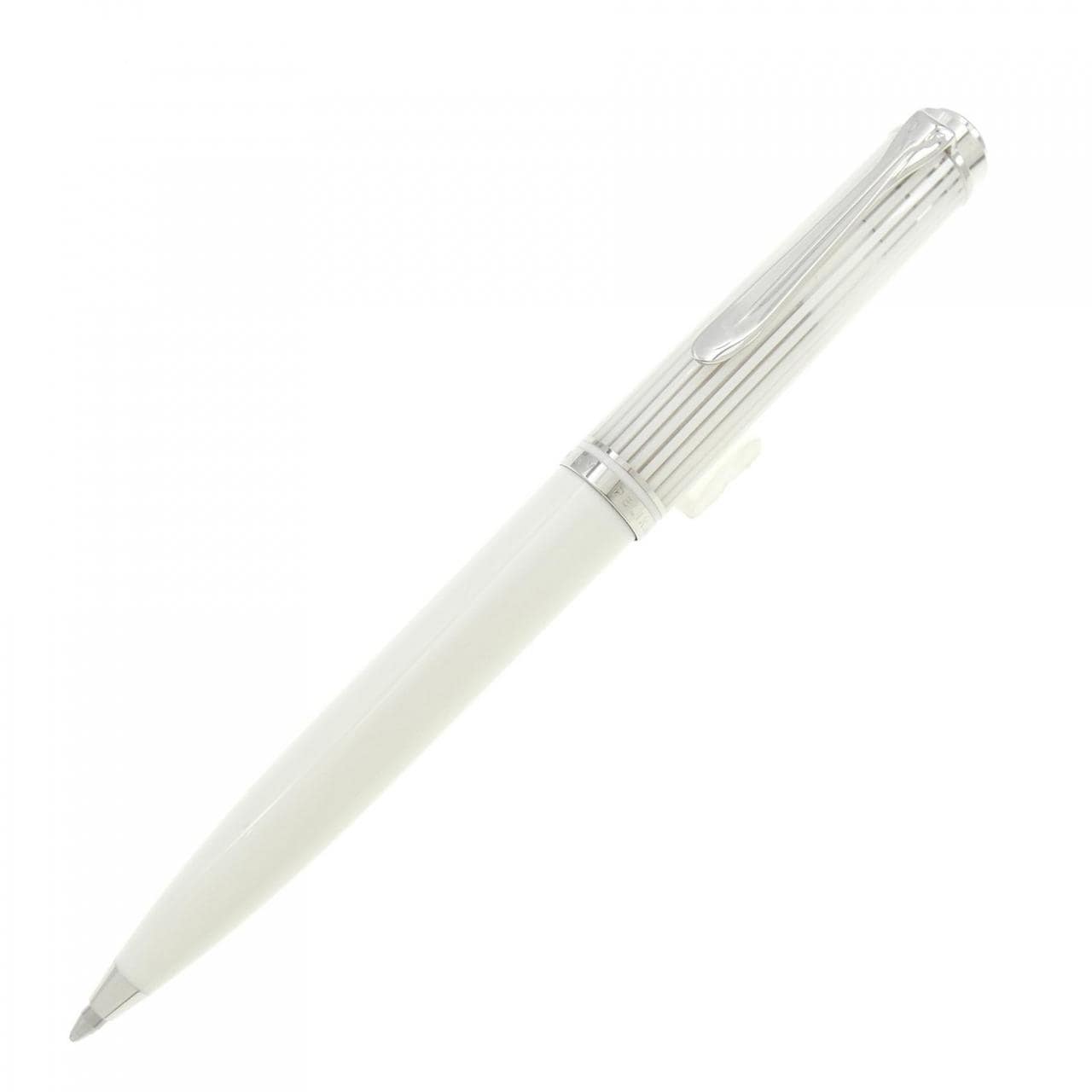 鵜鶘天鵝絨K605白色條紋圓珠筆