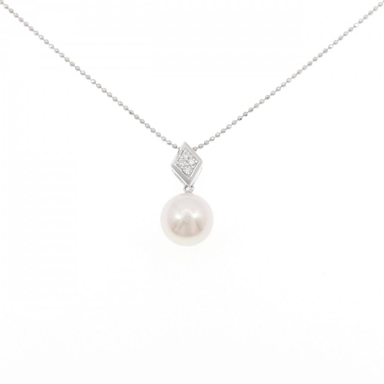 K18WG/K14WG アコヤパール ネックレス 9.3mm