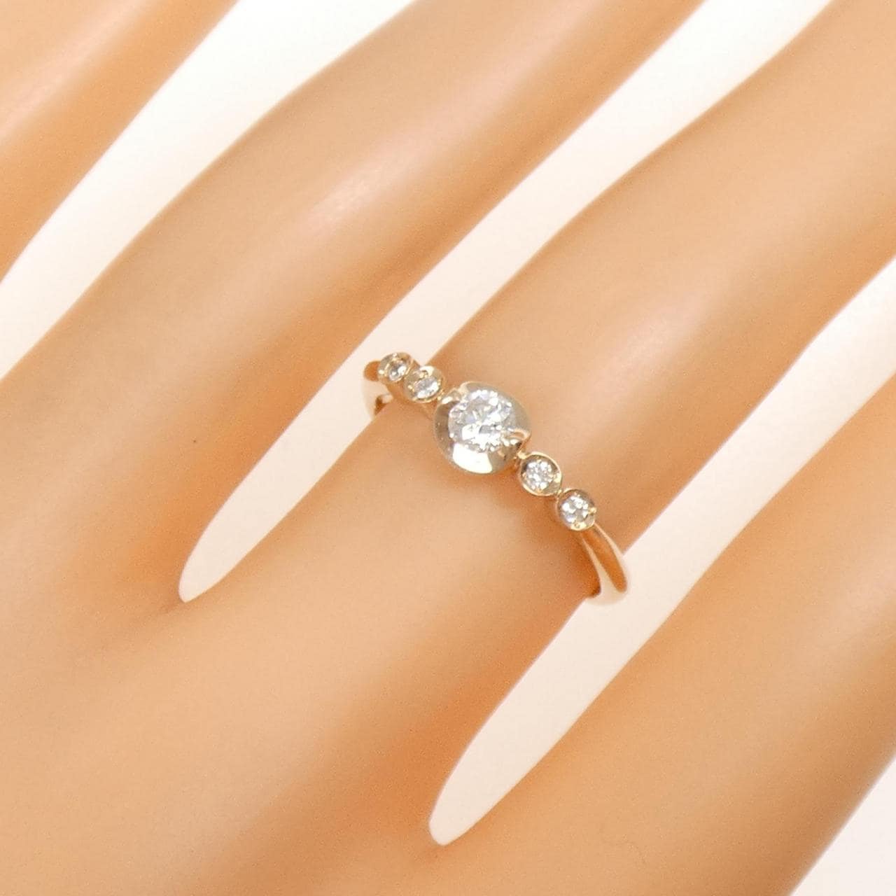 K18PG ダイヤモンド リング 0.2CT