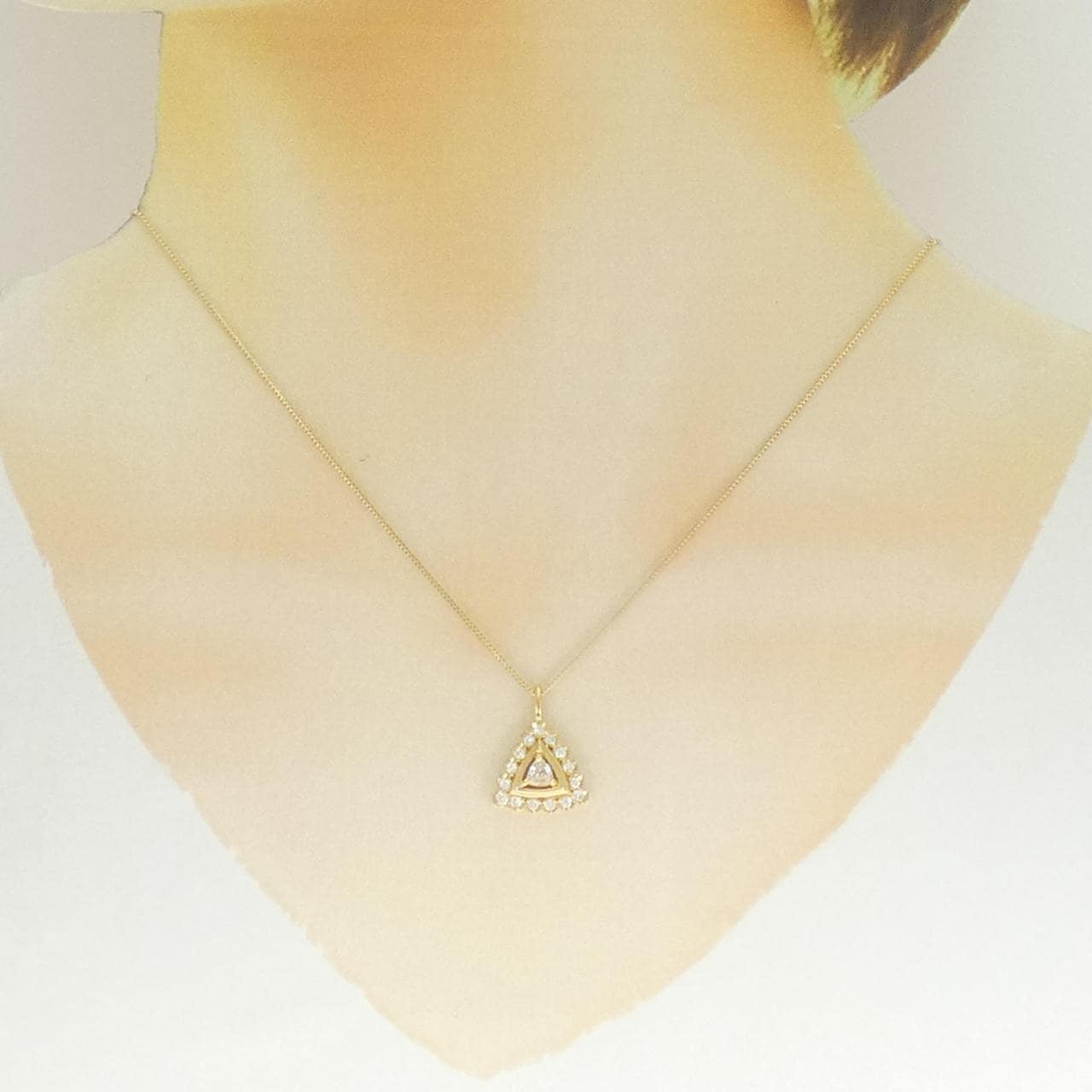 K18YG ダイヤモンド ネックレス 0.15CT