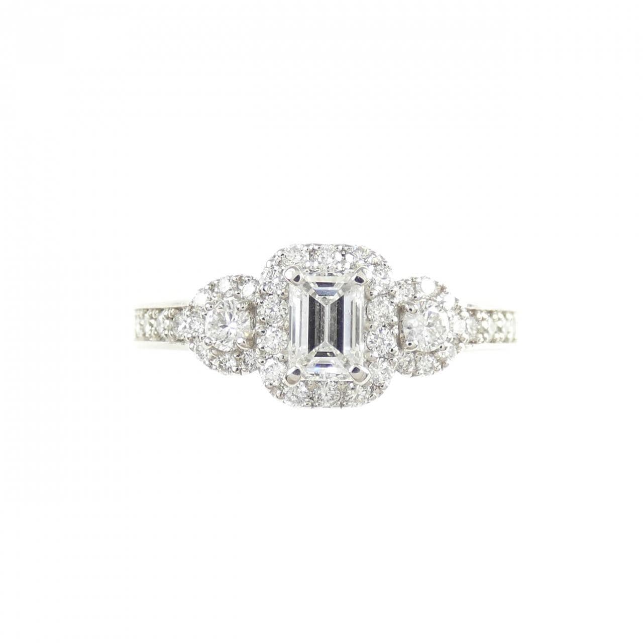 PT950 ダイヤモンド リング 0.302CT D IF エメラルドカット