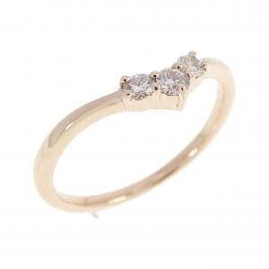 K18PG ダイヤモンド リング 0.13CT