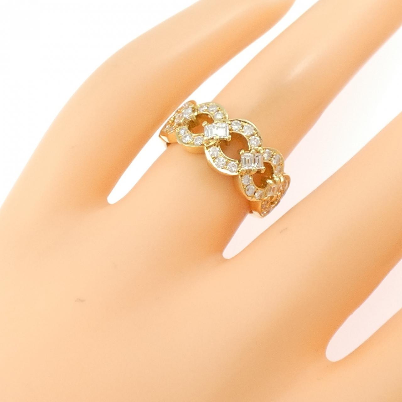 K18YG ダイヤモンド リング 0.70CT