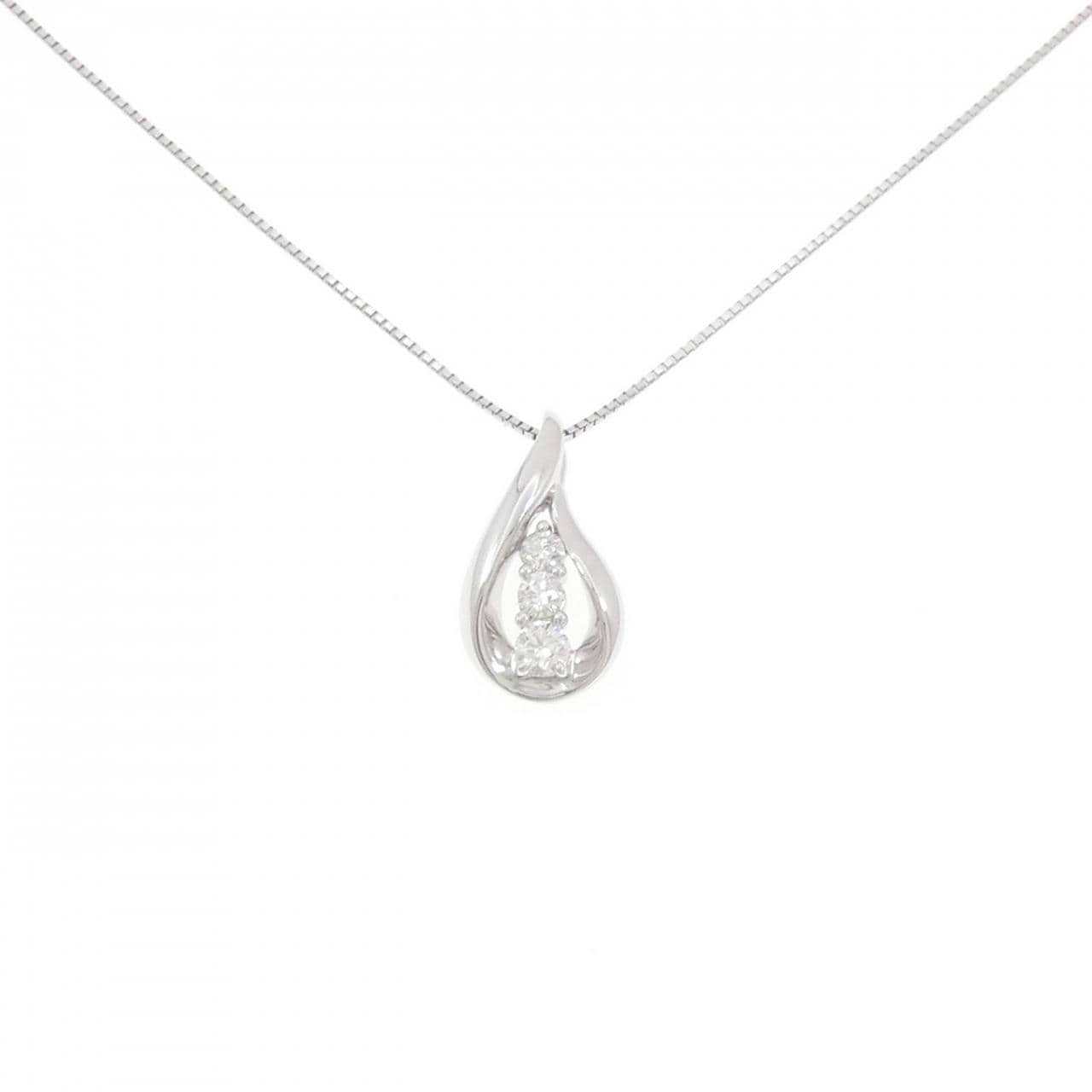 K18WG ダイヤモンド ネックレス 0.250CT