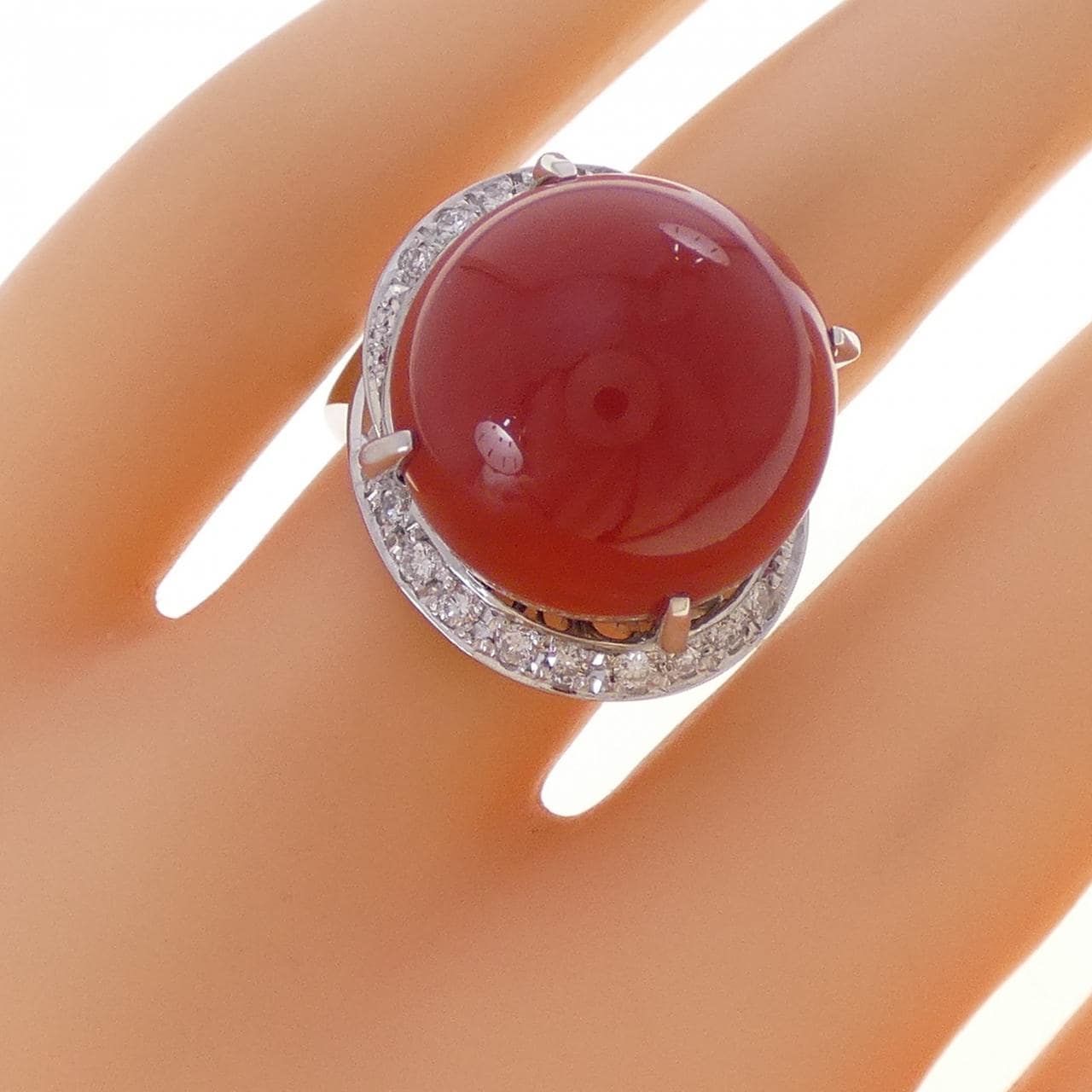 PT900 サンゴ リング 16.1mm