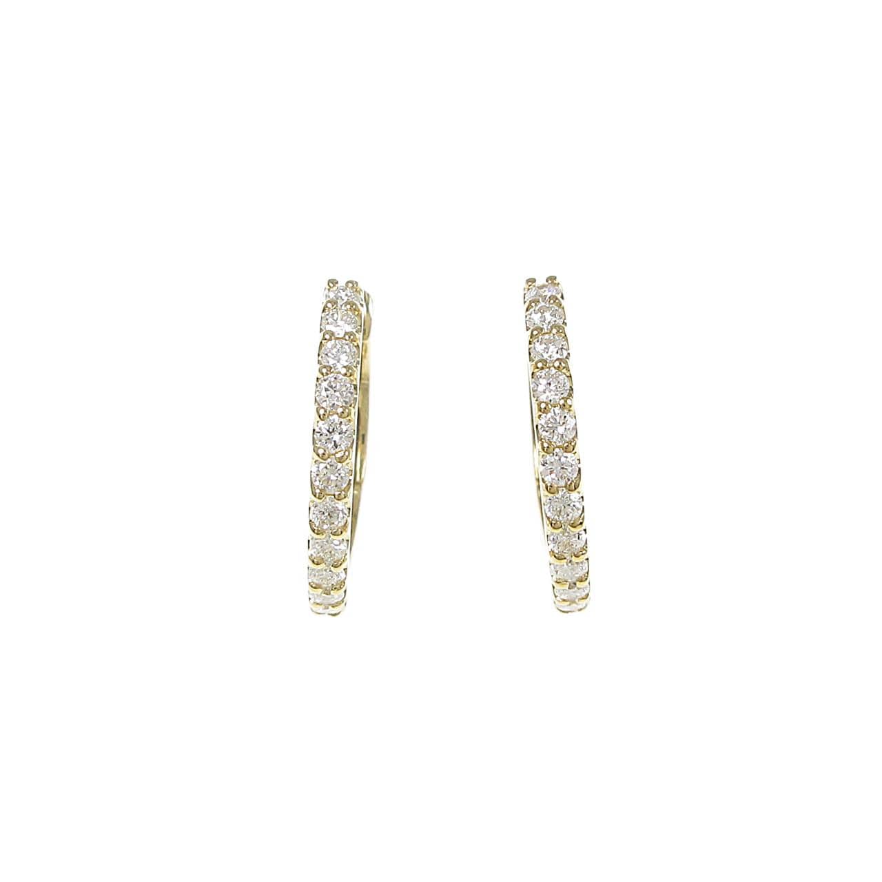 [BRAND NEW] K18YG Diamond earrings 0.405CT