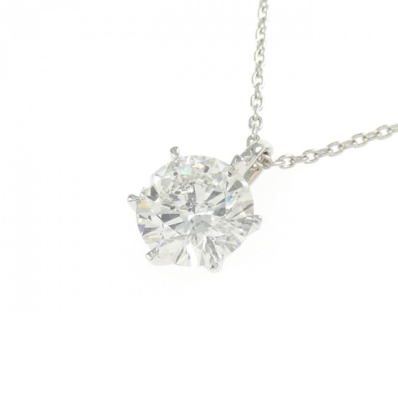 【リメイク】PT900/PT850 ダイヤモンド ネックレス 2.083CT H I1 Good