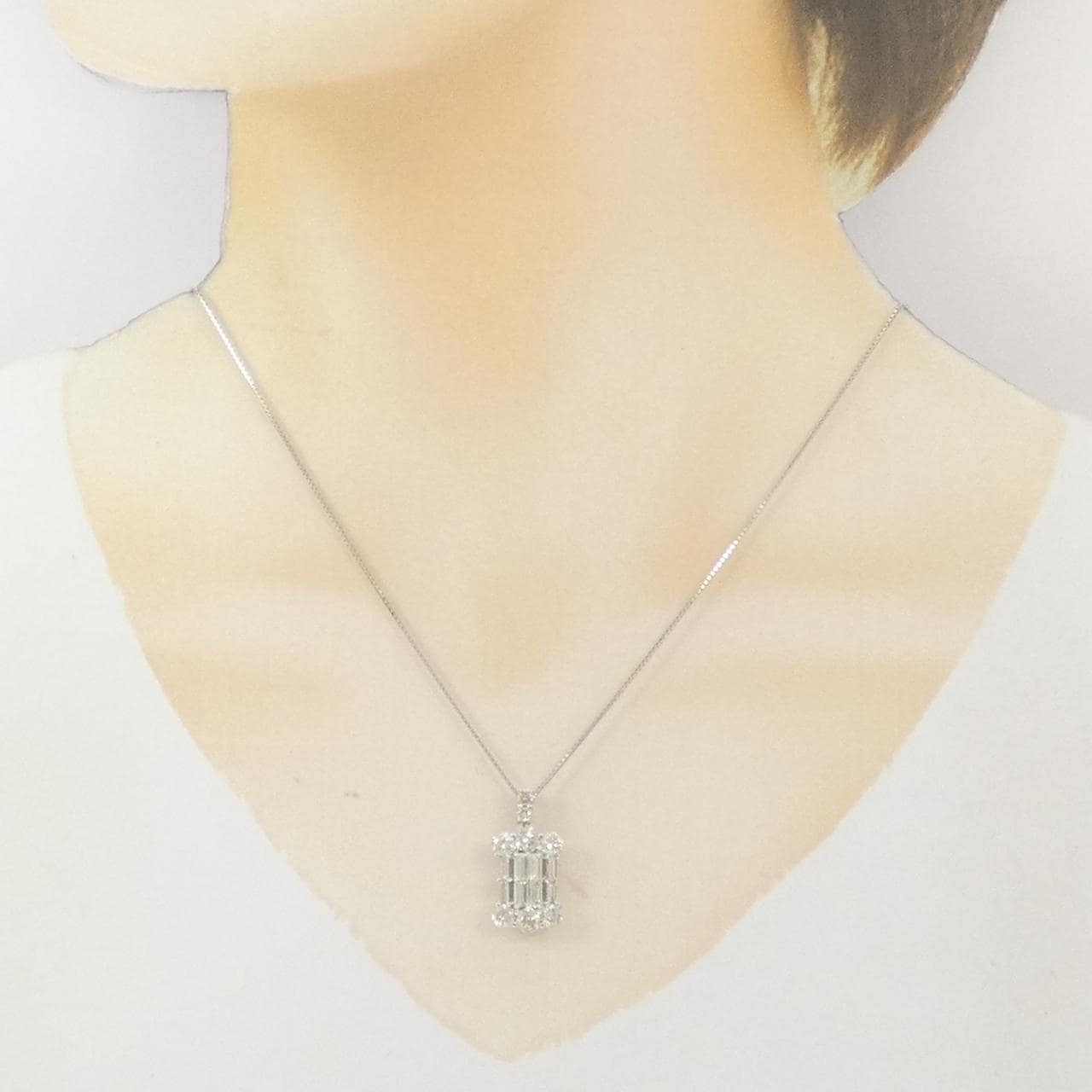 PT900/PT850 ダイヤモンド ネックレス 2.00CT