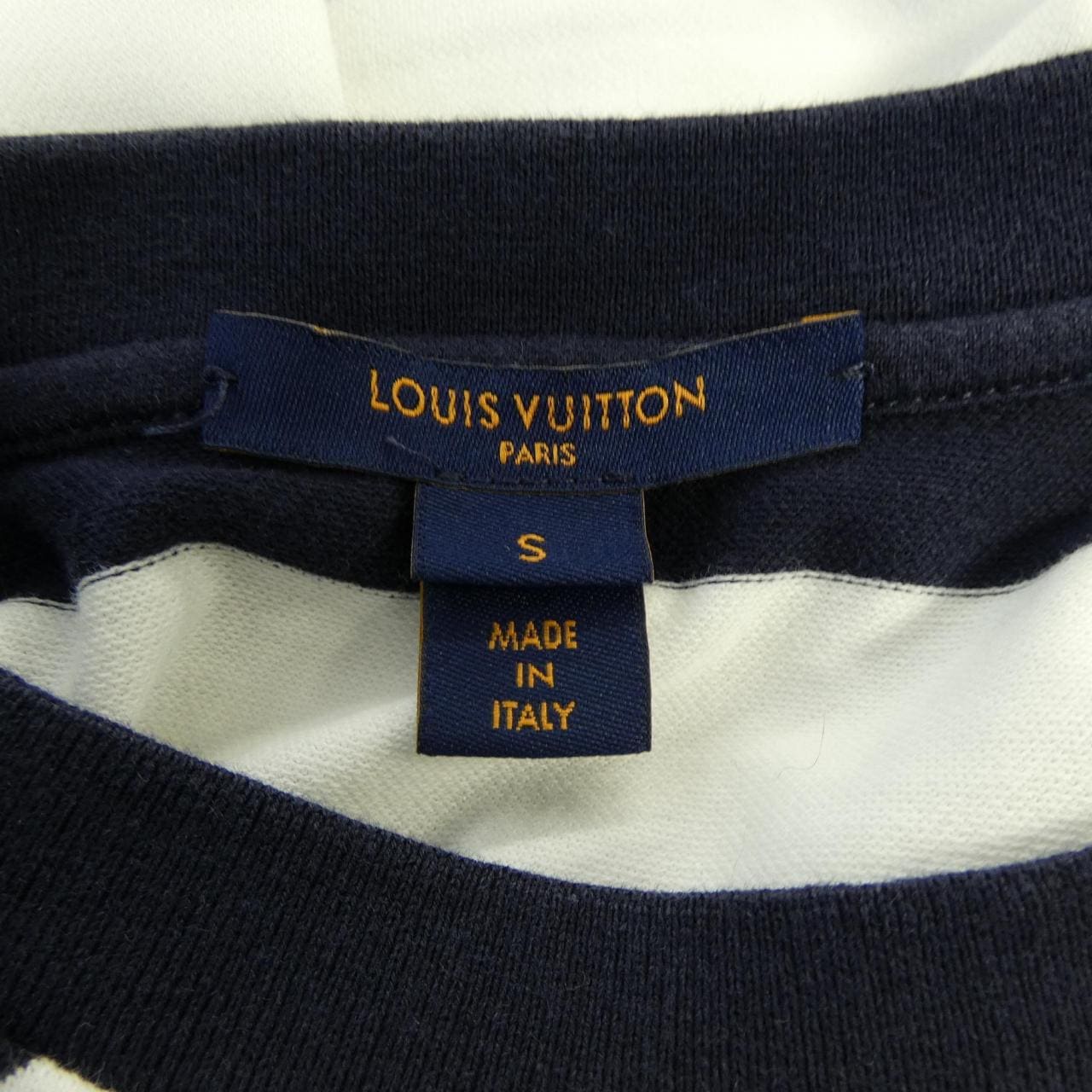 LOUIS VUITTON Striped Monogram Pocket T-Shirt FMTS13LO7