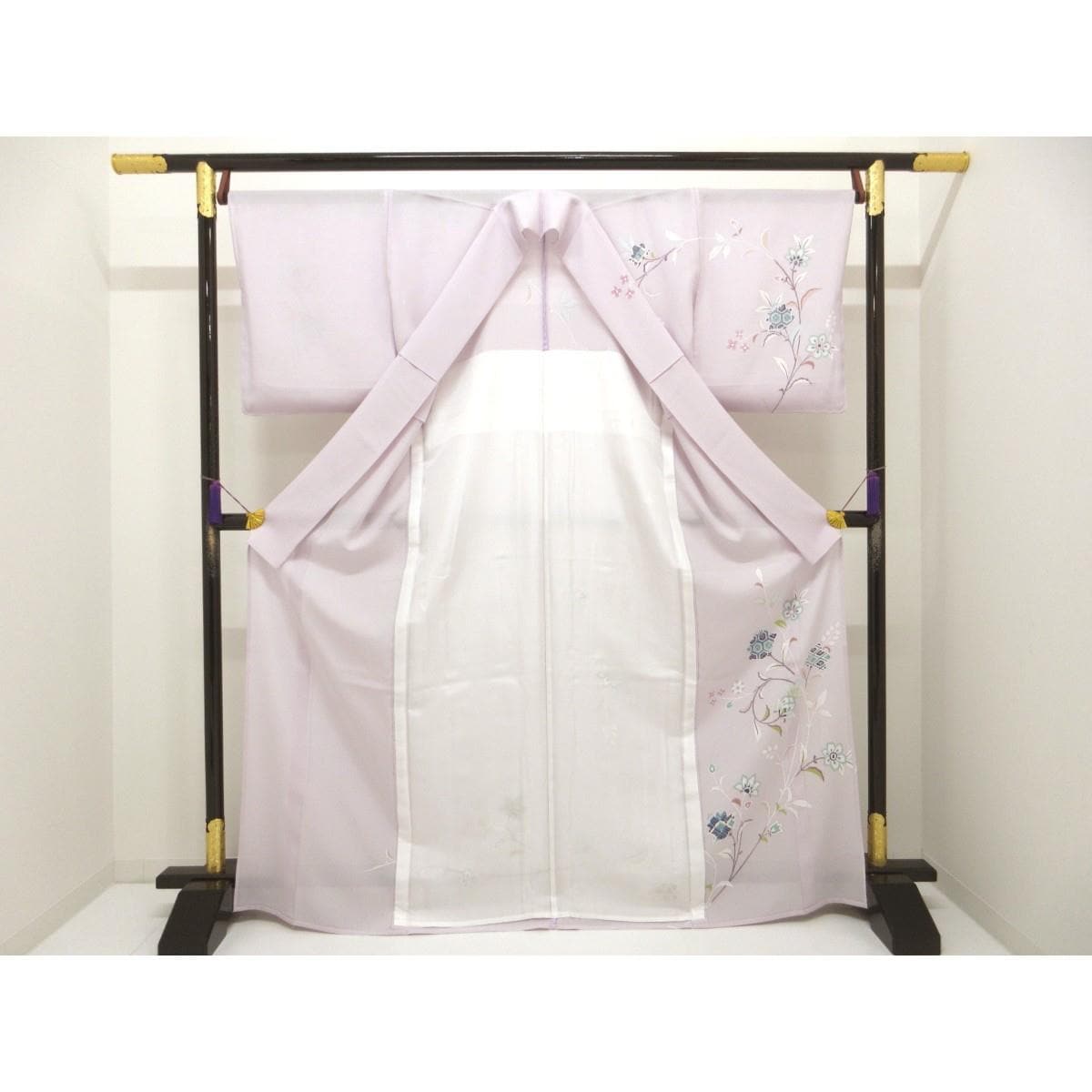 【未使用品】単衣　駒絽訪問着　友禅銀彩加工