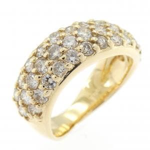 K18YG パヴェ ダイヤモンド リング 1.00CT
