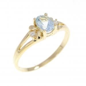 750YG ブルートパーズ リング