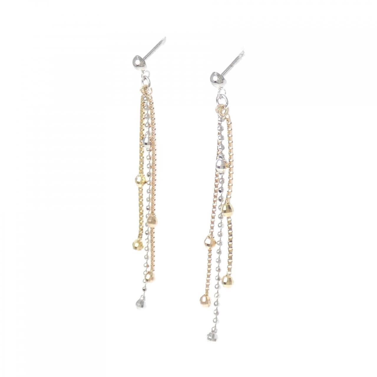 【新品】K18スリーカラー ピアス