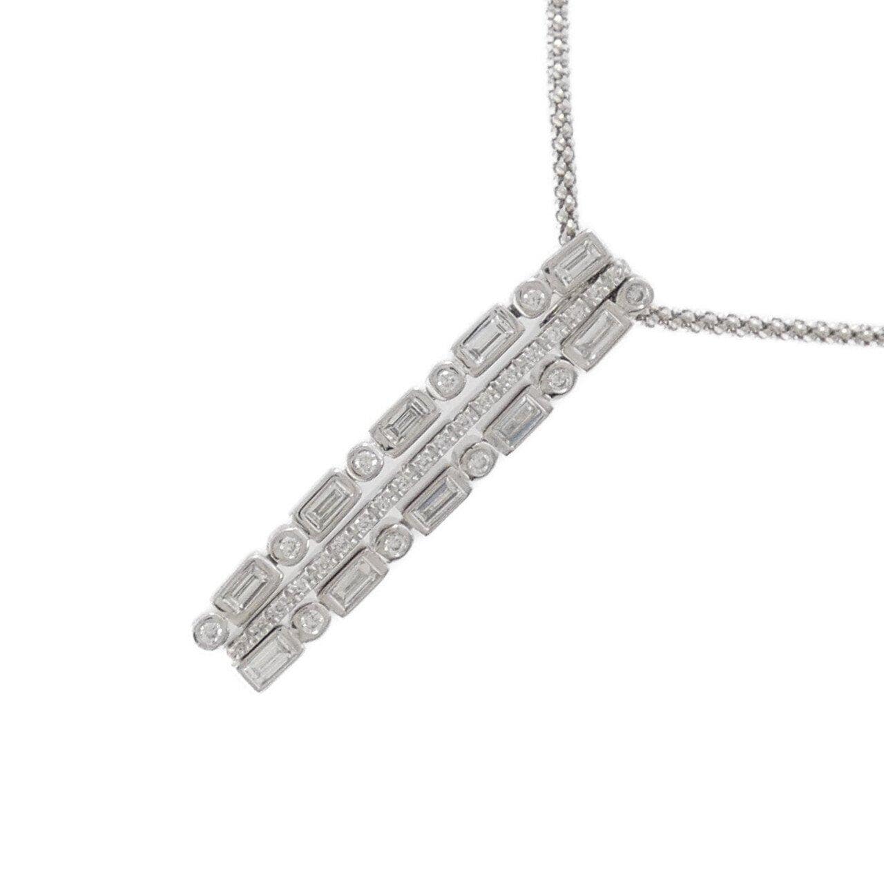 K18WG 2WAY ダイヤモンド ネックレス 0.43CT