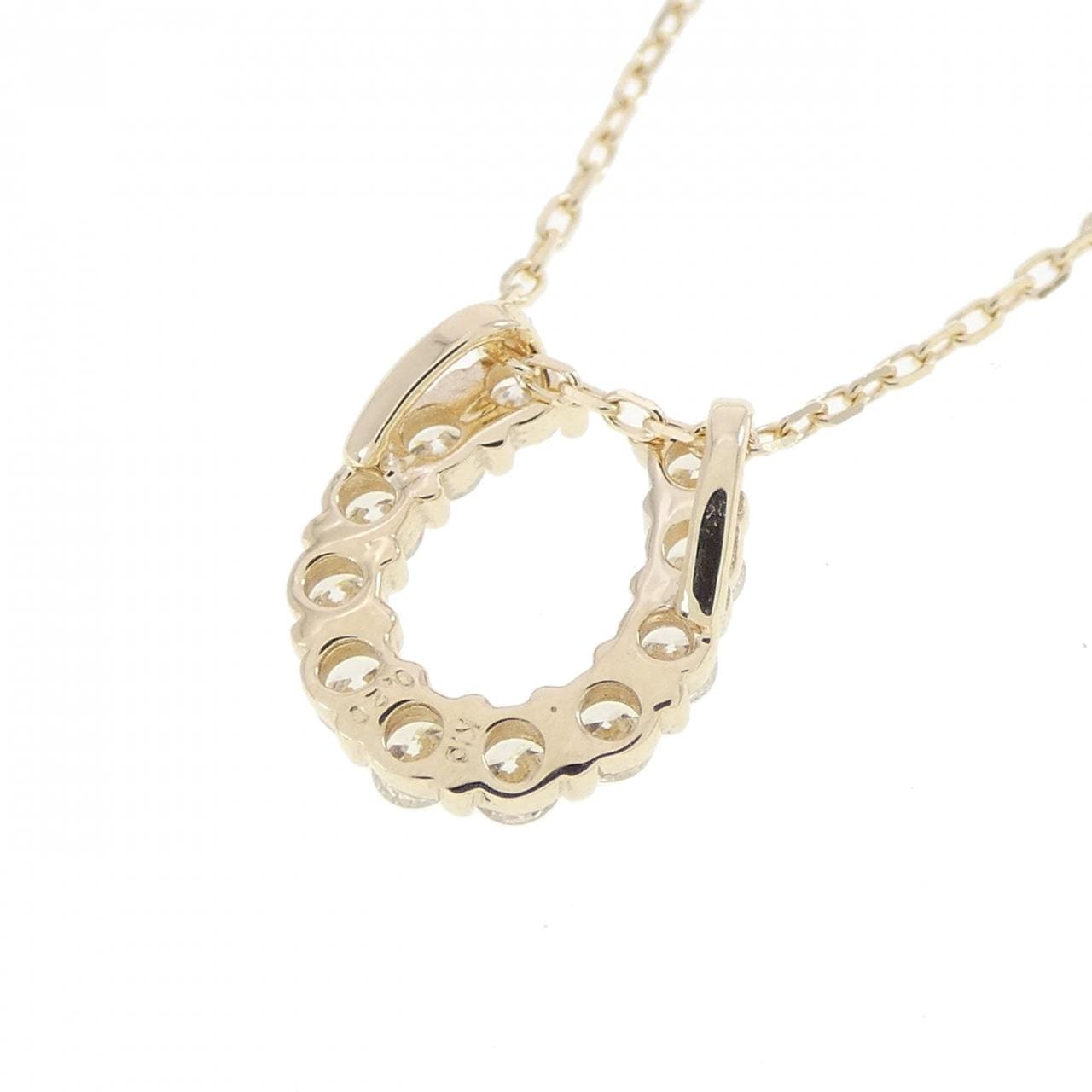 【リメイク】K10YG ホースシュー ダイヤモンド ネックレス 0.20CT