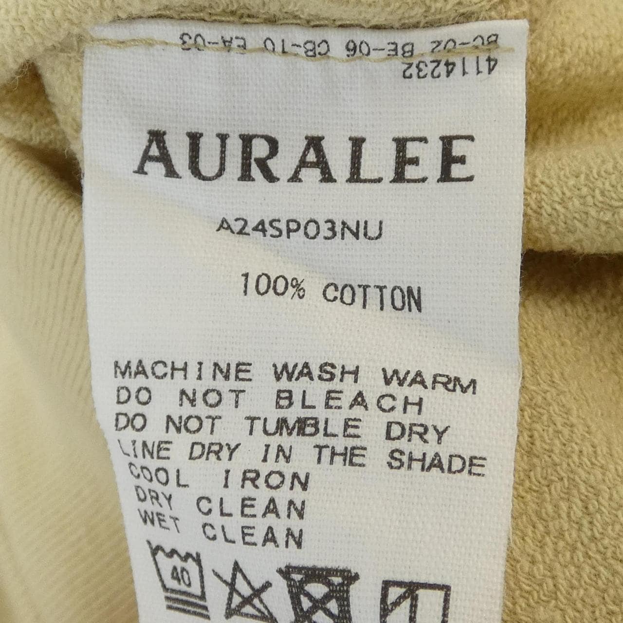 オーラリー AURALEE A245P03NU スウェット