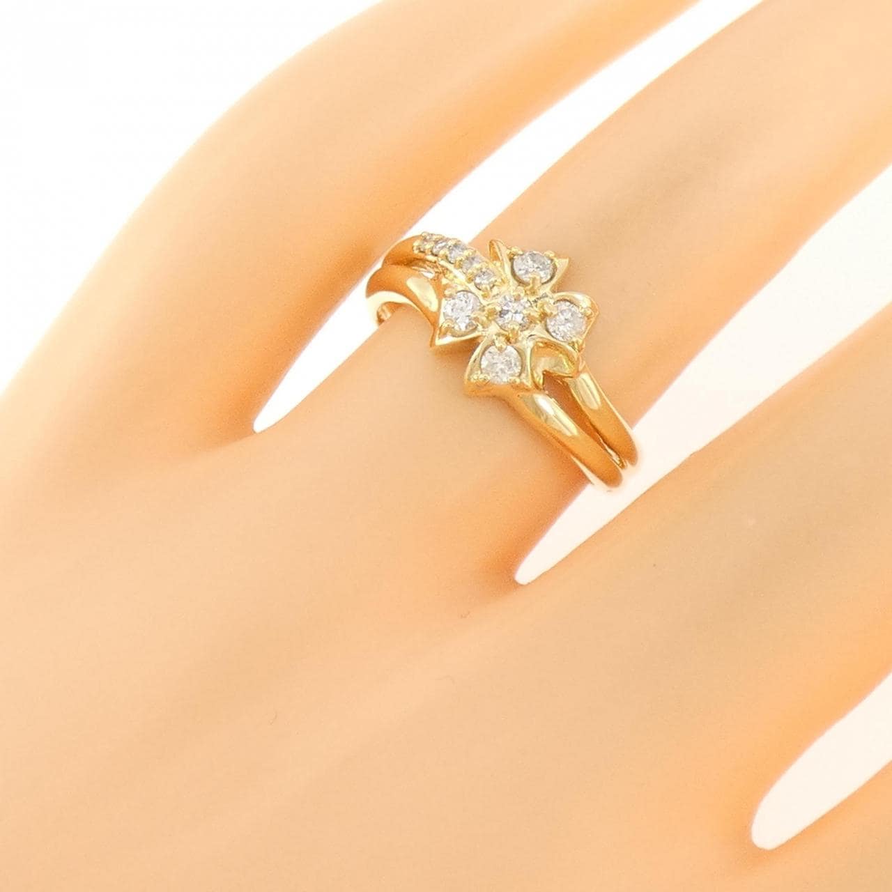 K18YG ダイヤモンド リング 0.26CT