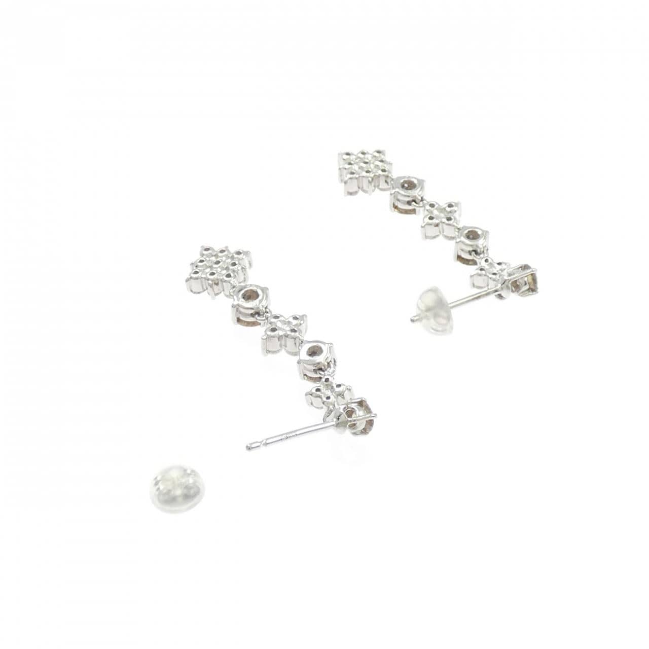 K18WG ダイヤモンド ピアス 2.60CT