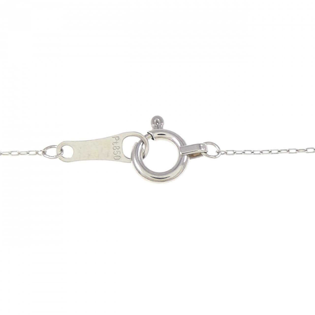 PT950/PT850 Ribbon Diamond Necklace 0.20CT
