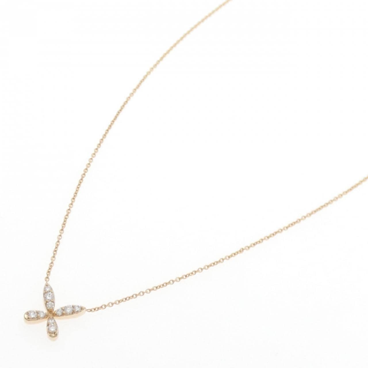 K18PG ダイヤモンド ネックレス 0.11CT
