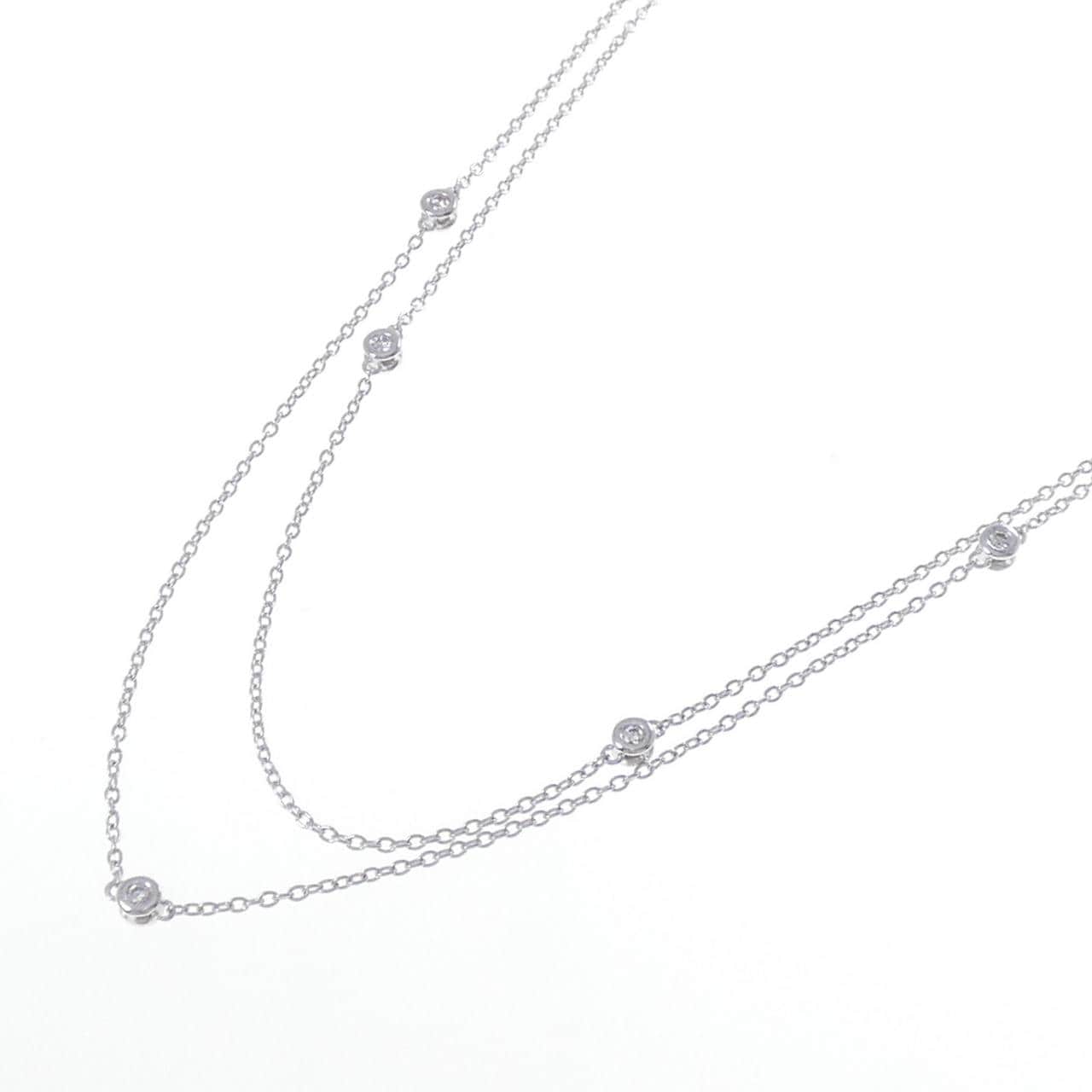 K18WG ダイヤモンド ネックレス 0.45CT